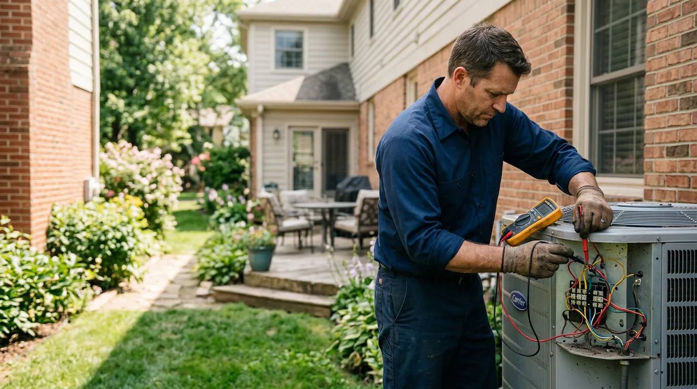 HVAC technician working near Albion, ME
